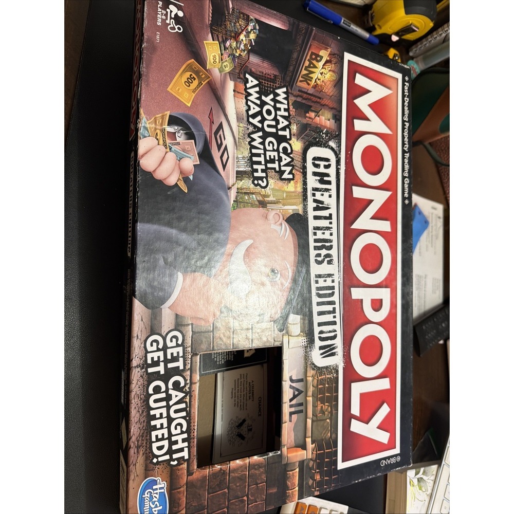 Hasbro Monopoly Game: Cheaters Edition Board Game (E1871) Missing Top Hat!